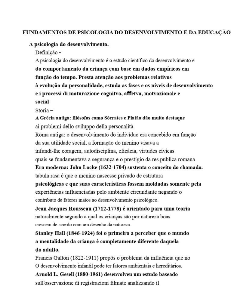 Psicologia do Desenvolvimento e Aprendizagem | PDF | Aprendizado ...