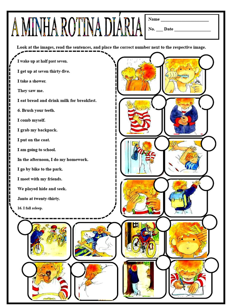 My Daily Routine Work Sheet - 62204 | PDF