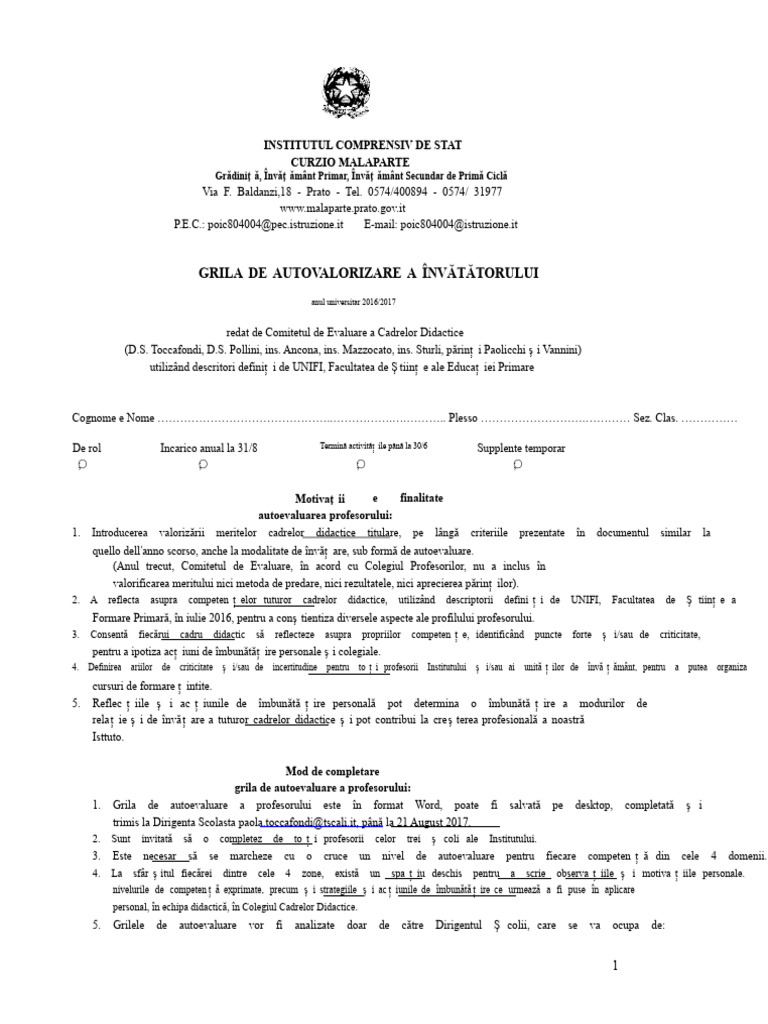 Autoevaluare Grilă | PDF