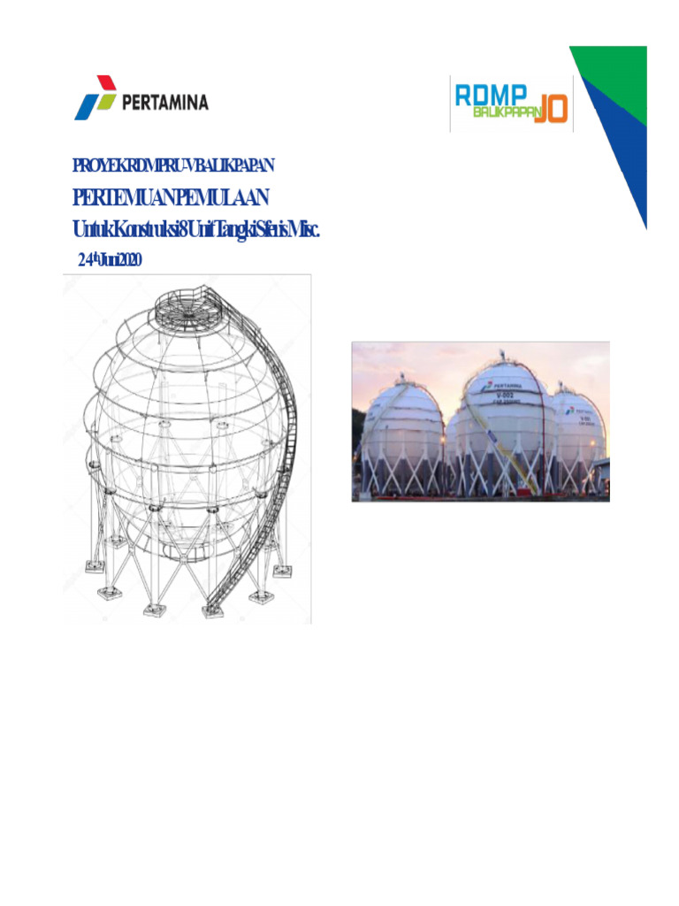 Proyek Konstruksi Tangki Sferis Balikpapan | PDF