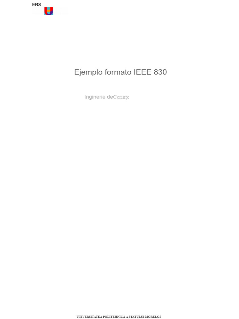 Exemplu Format Ieee 830 - B | PDF
