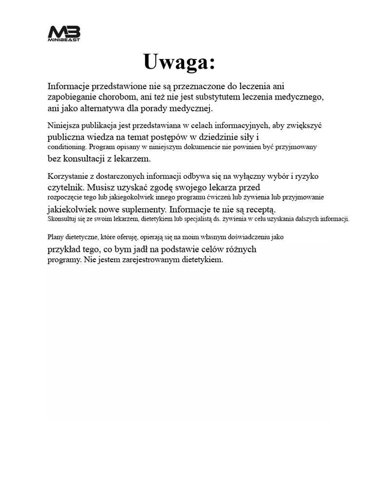 Plan Treningowy Miss Carrie Junes Z Wykorzystaniem Shredów PDF