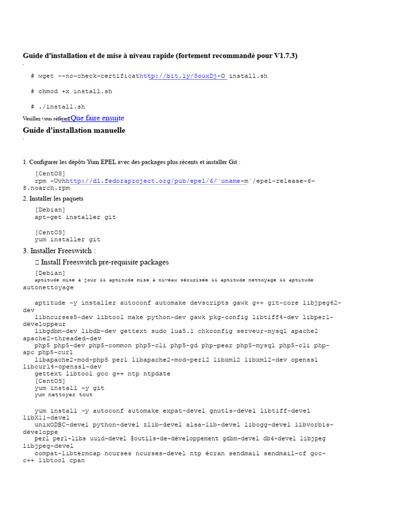 Installation rapide d'ASTPP et FreeSWITCH | PDF | Internet | Internet ...