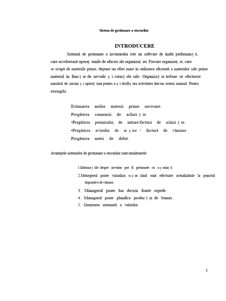Proiect de Sistem de Management Al Inventarului În Java | PDF