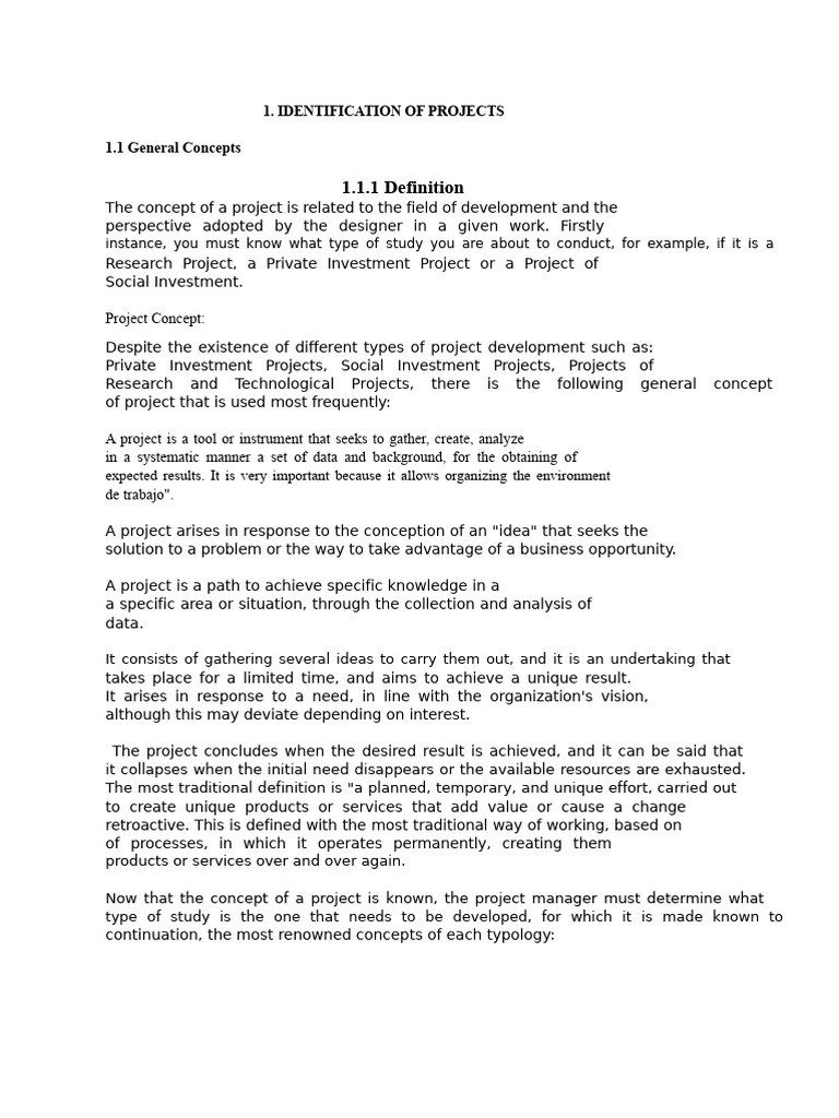 Understanding Project Types and Concepts | PDF | Decision Making ...