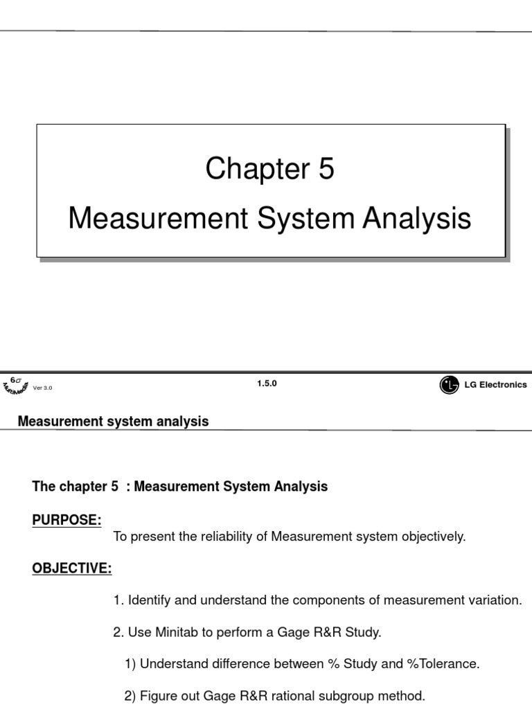 1.5 Measurement (Gage R&R) PDF Accuracy And Precision Analysis Of