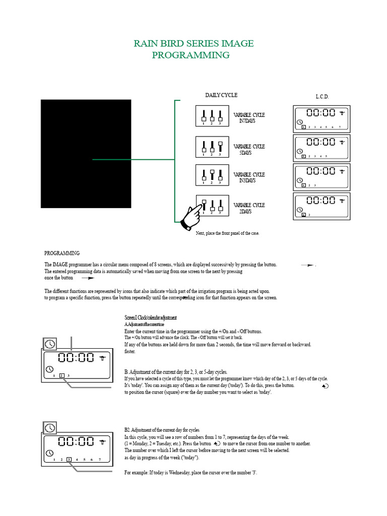 Rain Bird Image Programmer Guide | PDF | Irrigation | Computing