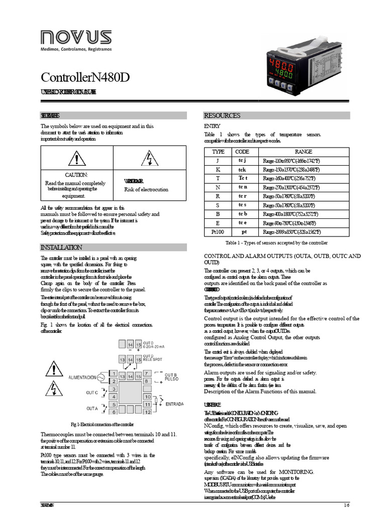 Temperature Controller Installation Guide | PDF | Password | Parameter ...