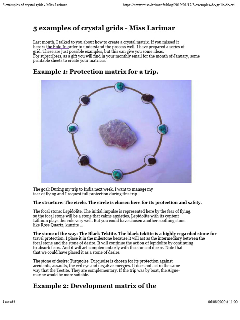 5 Crystal Grid Examples for Healing | PDF
