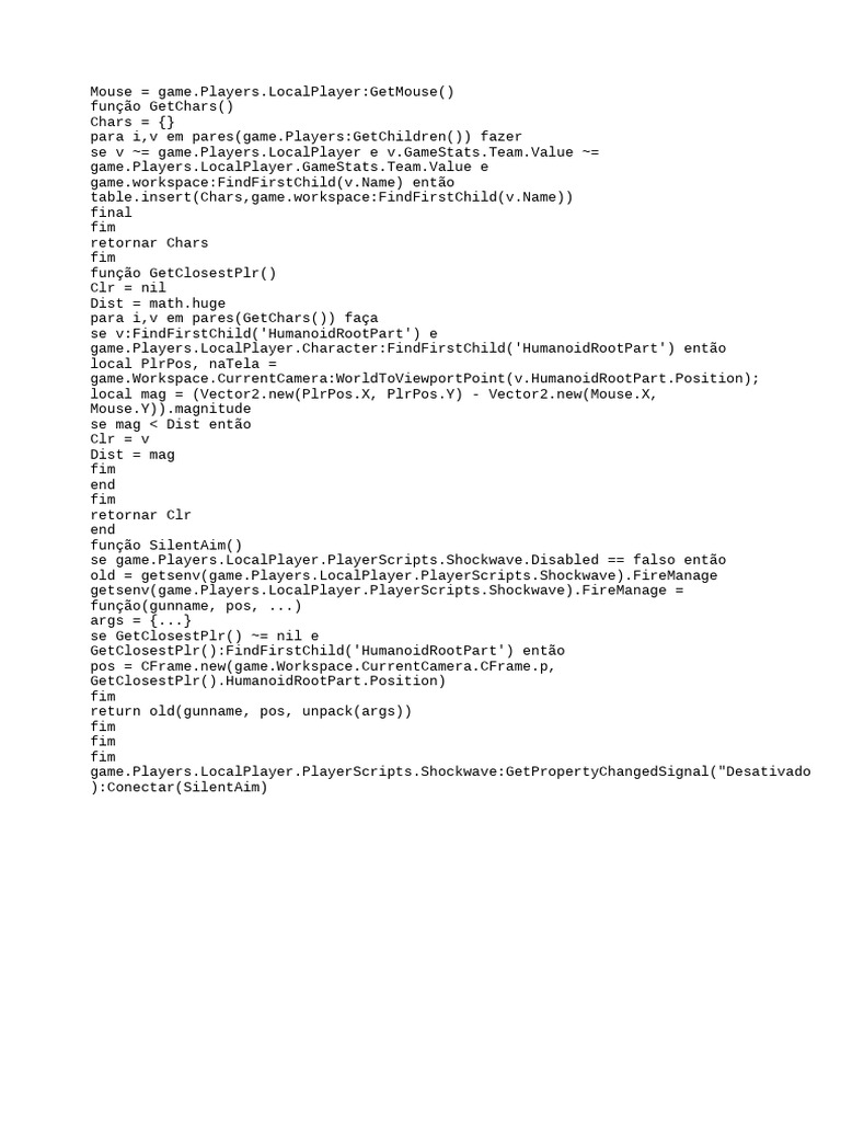 Roblox Silent Aim Script Guide | PDF