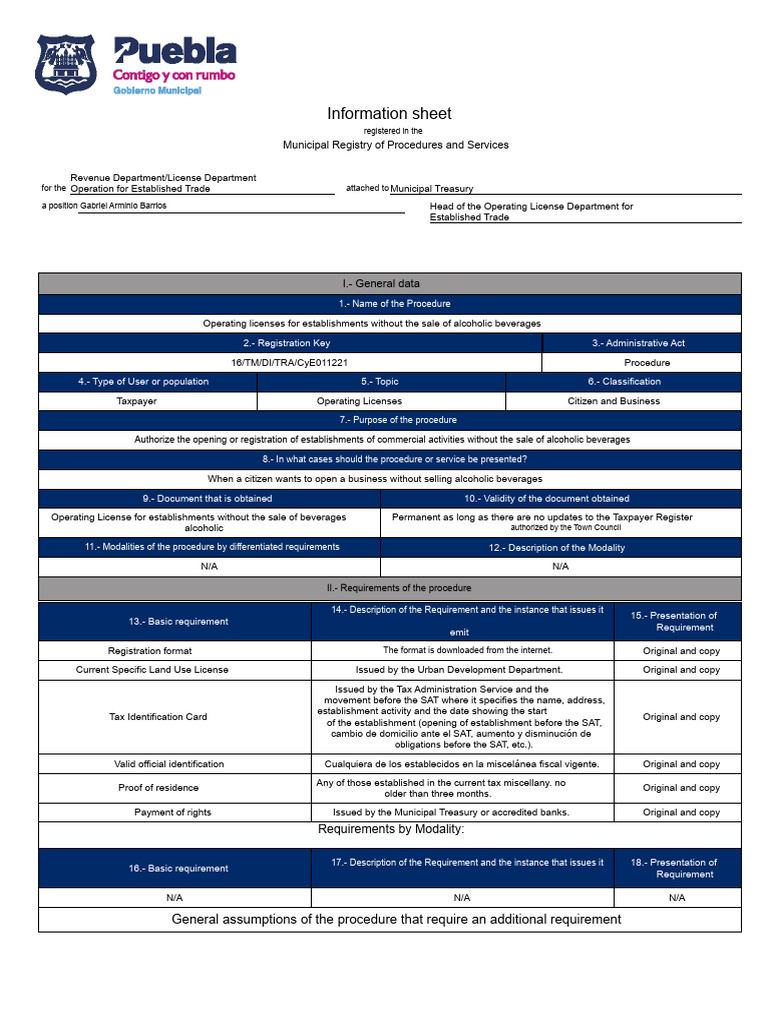 Operating Licenses for Non-Alcoholic Businesses | PDF | Identity ...