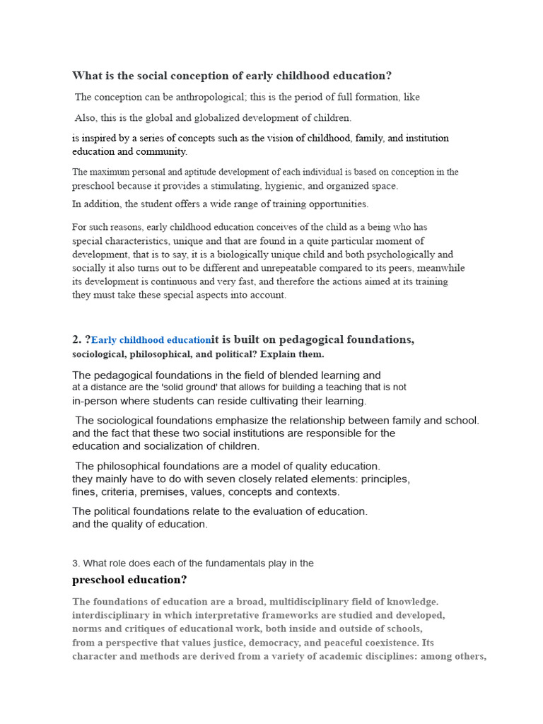 Social Conception of Early Childhood Education | PDF | Early Childhood ...