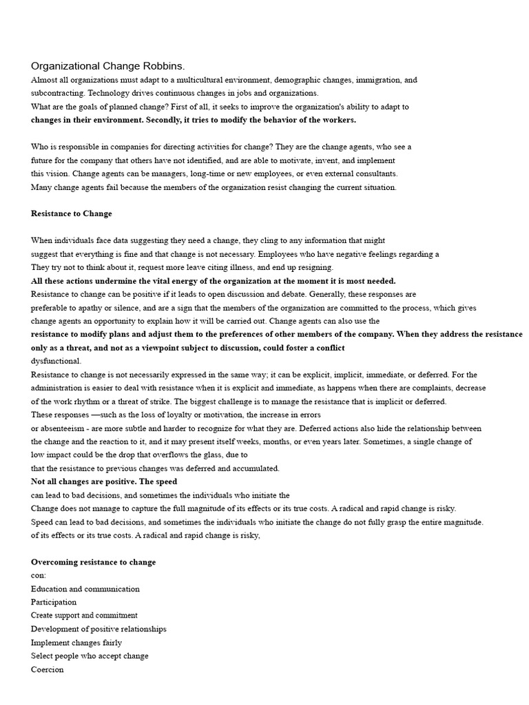 Managing Organizational Change Effectively | PDF | Action Research ...