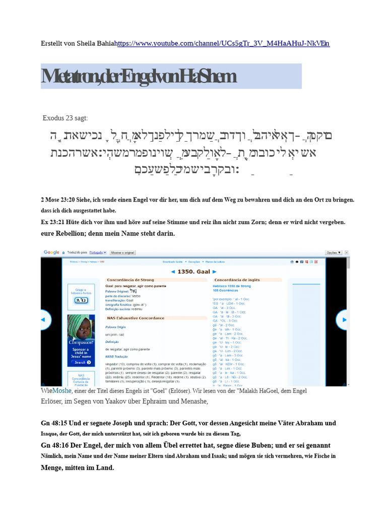 Metatron, Der Engel Von HaShem PDF | PDF