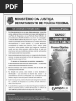 Agente PF 2012 - Caderno de Prova CESPE