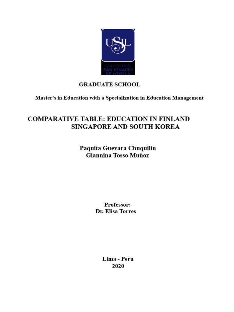 Comparative Analysis of Education Systems | PDF | Teachers | Schools