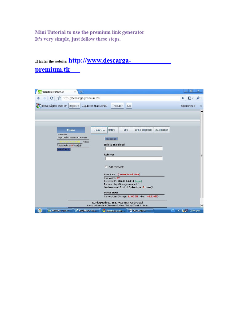 How to Use a Premium Link Generator | PDF | Proxy Server | World Wide Web