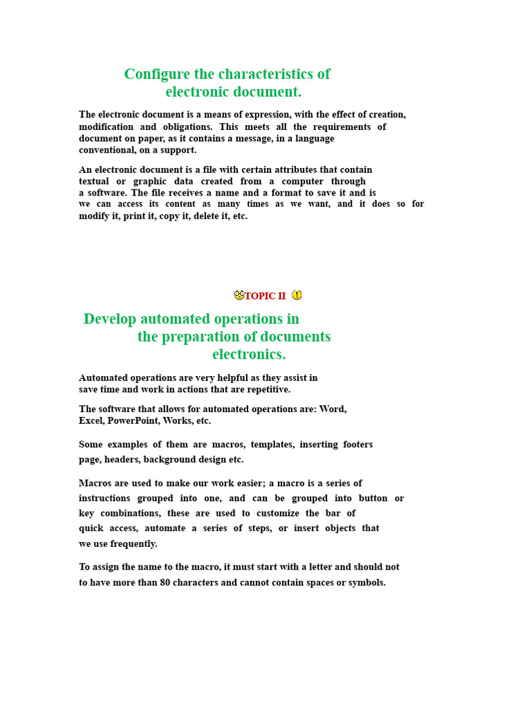 Configuring Electronic Document Features | PDF | Document | Microsoft ...