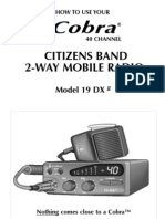 Citizens Band 2-Way Mobile Radio: Model 19 DX
