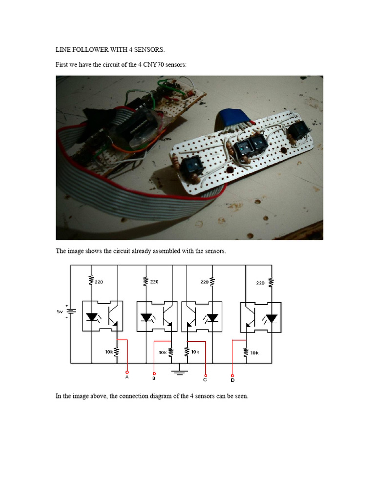 4-Sensor Line Follower Robot Guide | PDF | Electricity | Electronics