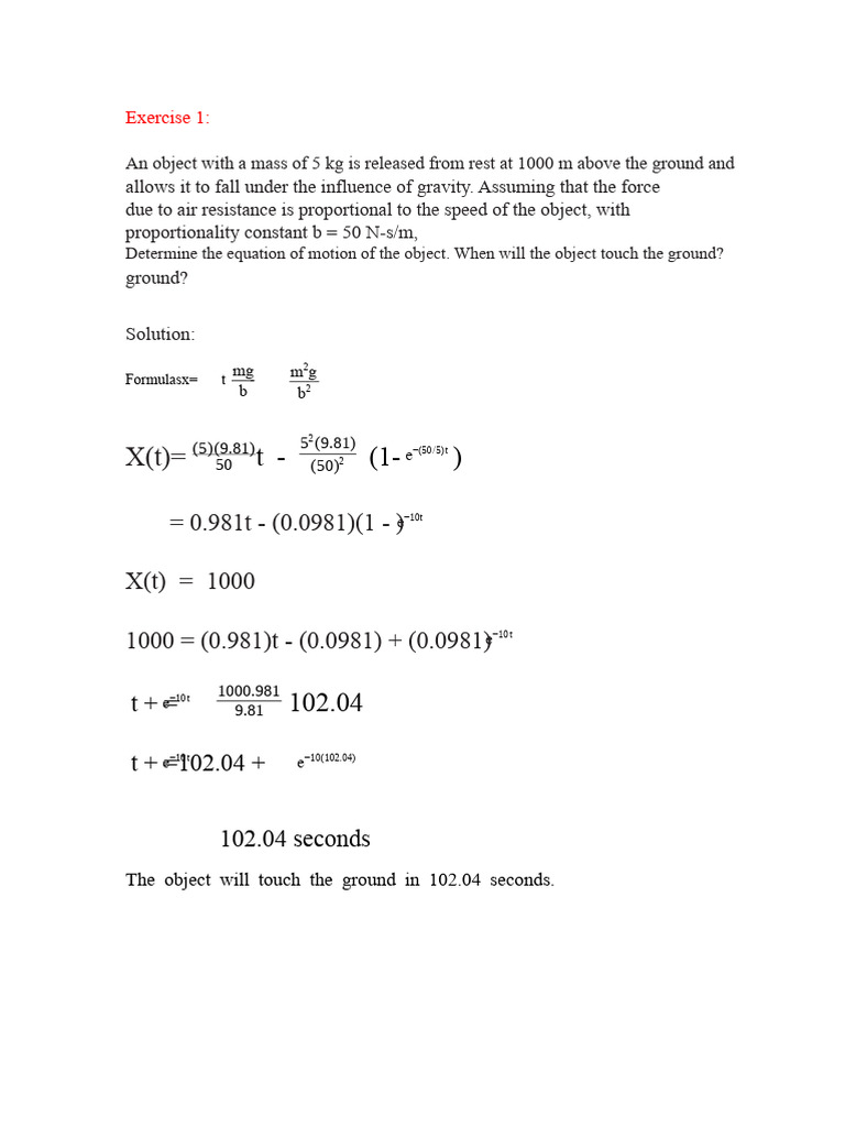 Exercise 1 | PDF