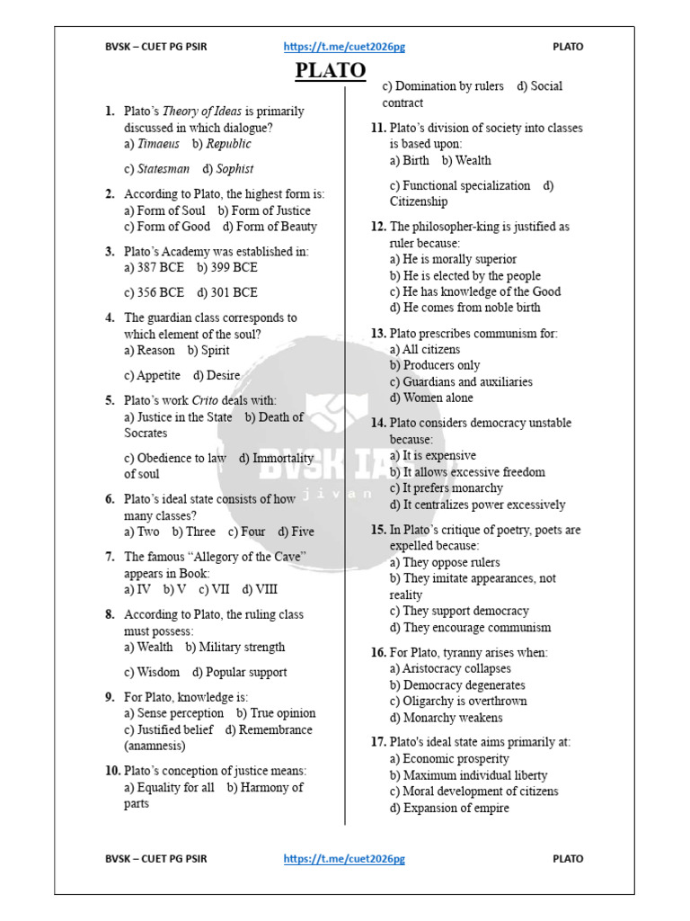 DAY 1 - PLATO | PDF | Plato | Epistemology