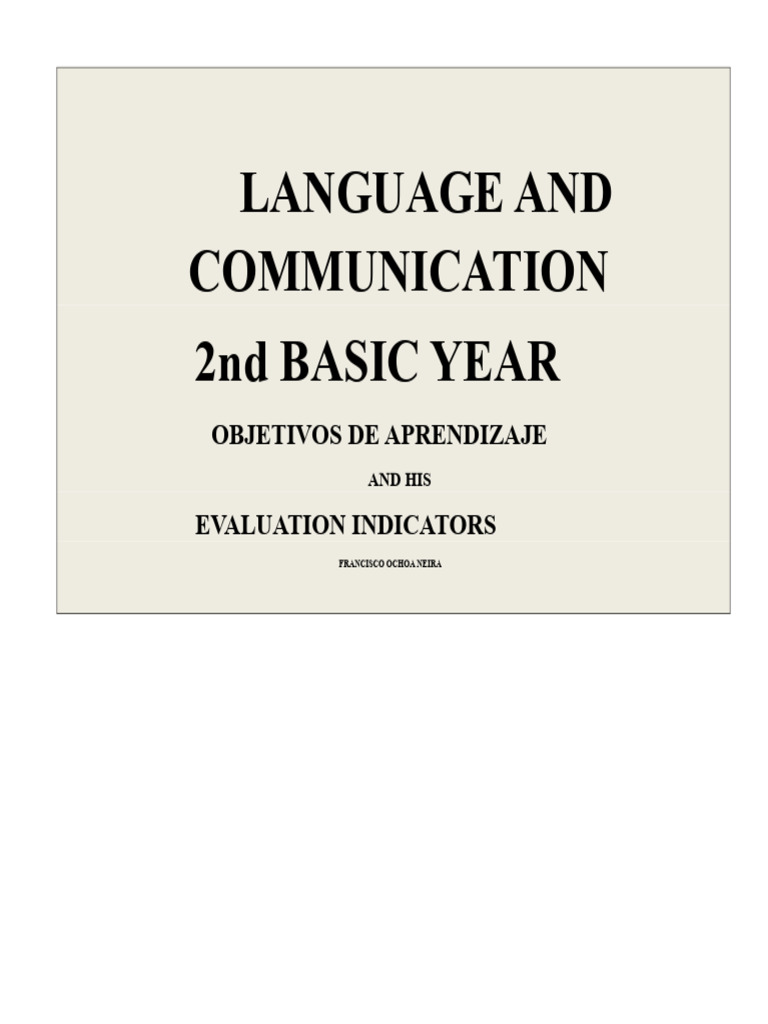 Language Learning Goals & Evaluation | PDF | Narrative | Vocabulary