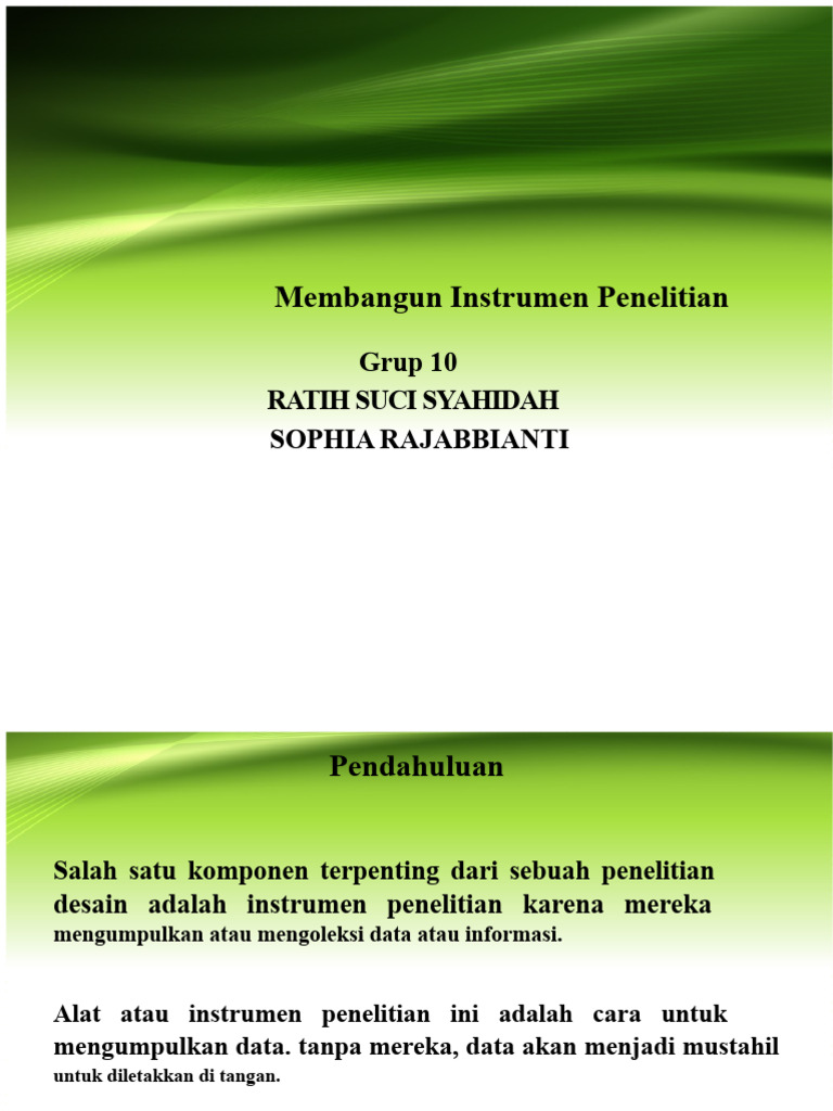 Panduan Membangun Instrumen Penelitian | PDF