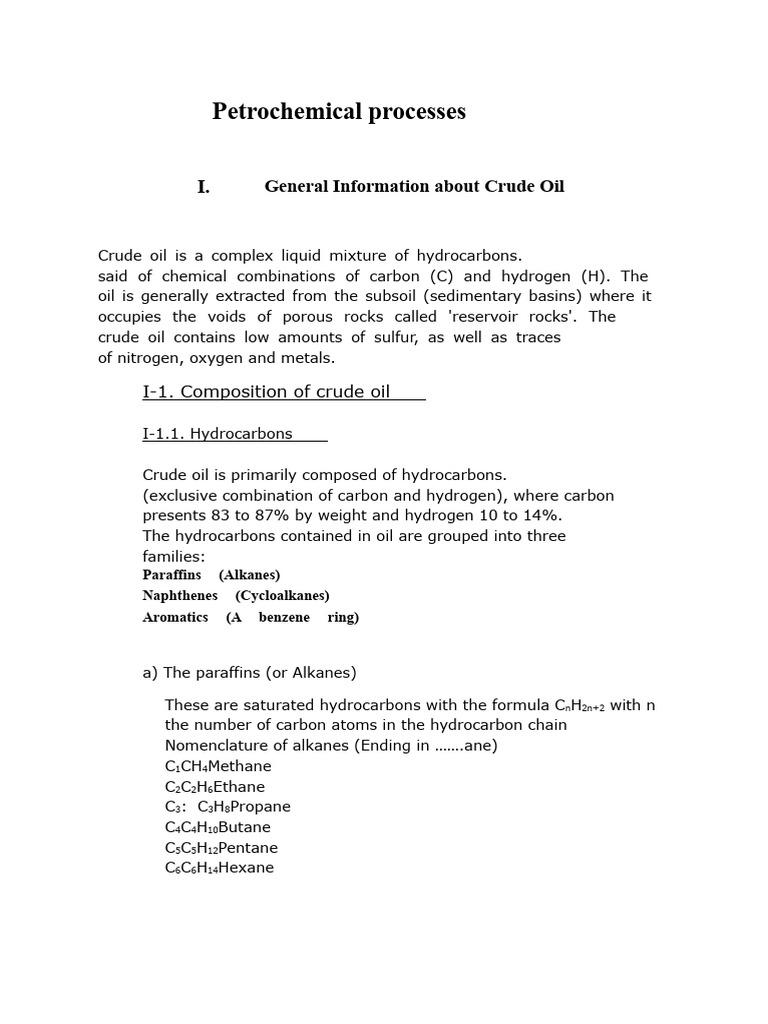 Understanding Crude Oil Composition | PDF | Alkane | Hydrocarbons