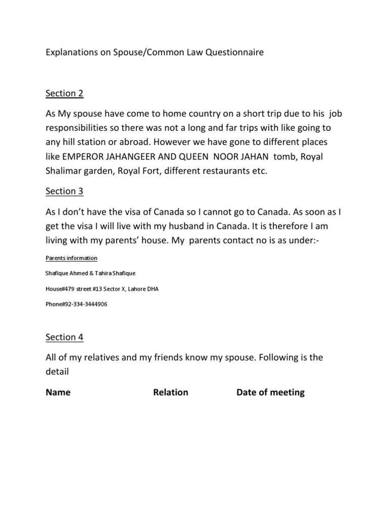 Spouse Questionnaire Insights and Details | PDF | Mystery, Thriller ...