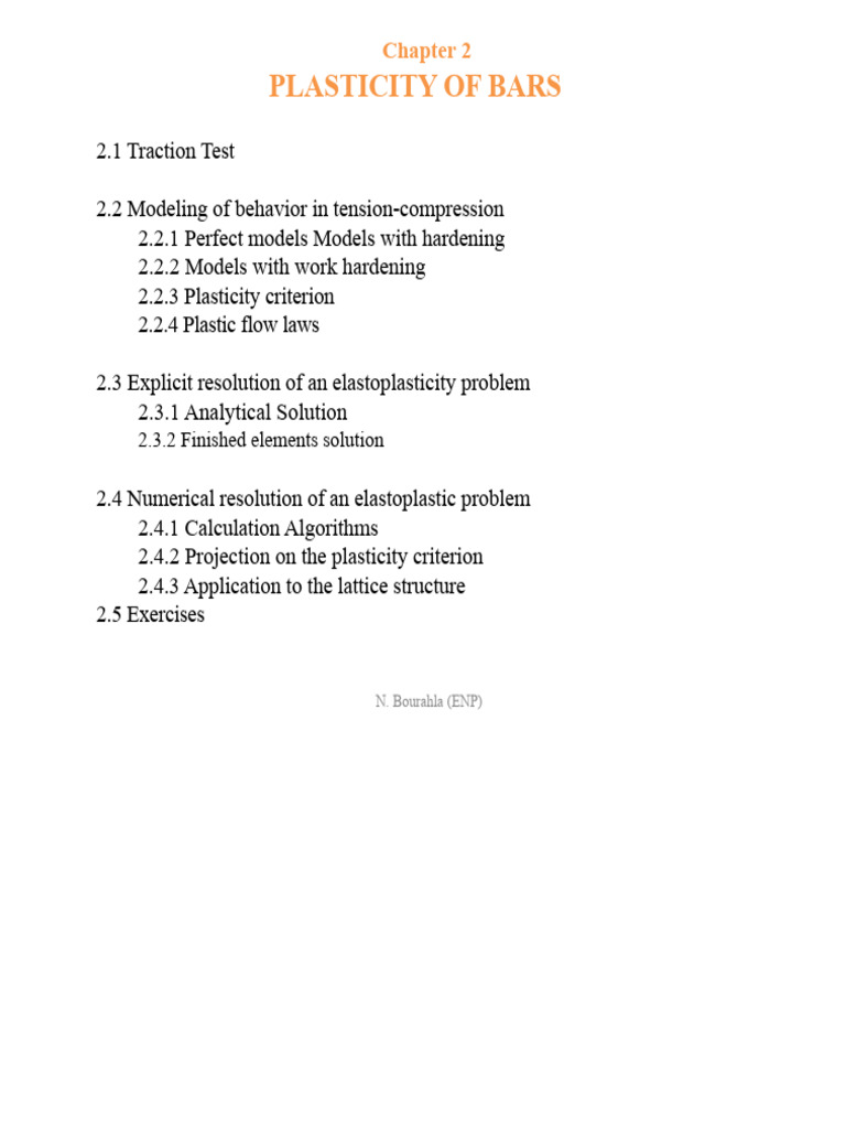 Chapter 2 - Plasticity of Bars | PDF | Deformation (Engineering ...