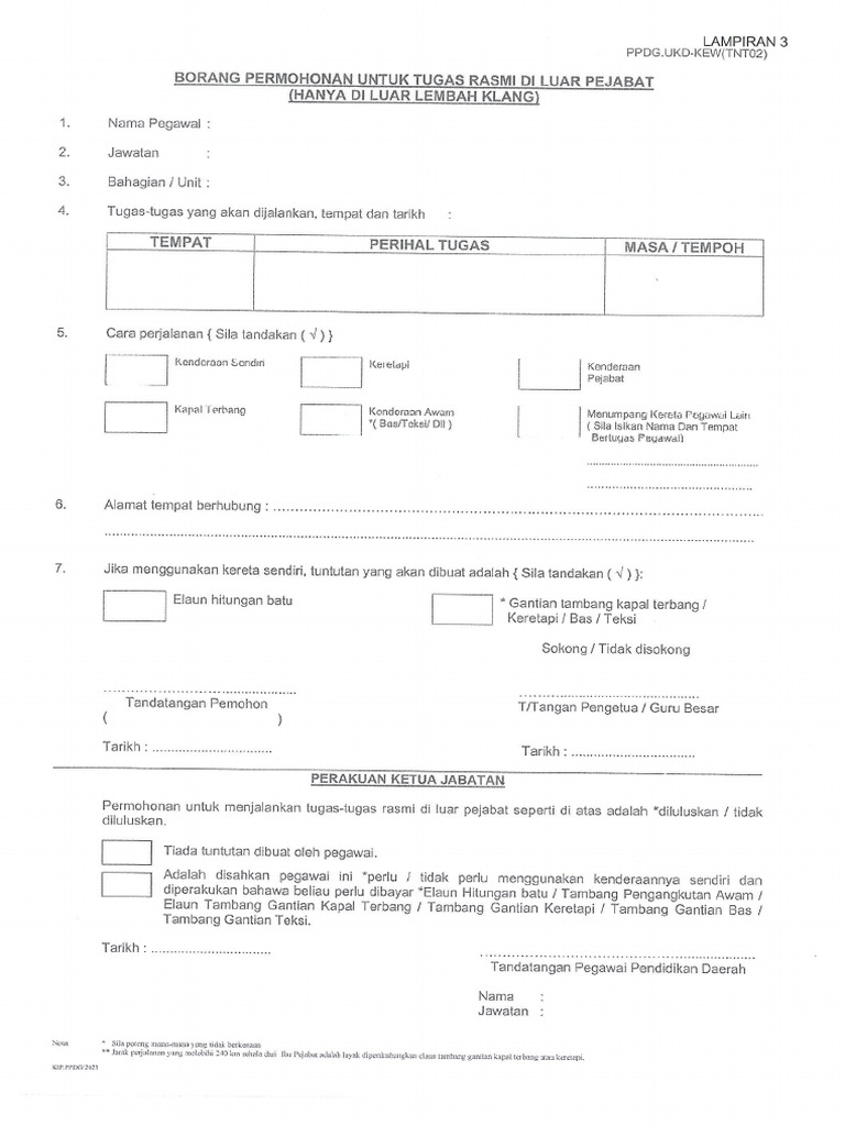 Tugas Rasmi Di Luar | PDF