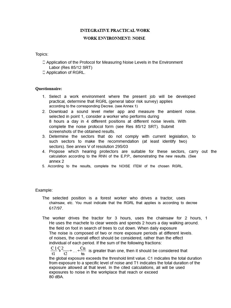 Integrative Practical Work | PDF | Noise | Acoustics