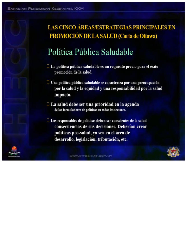 Estrategias Clave en Promoción de Salud | PDF | Promoción de la salud ...