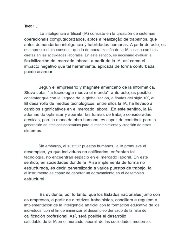 Impacto de la IA en el Empleo y Sociedad | PDF | Inteligencia ...