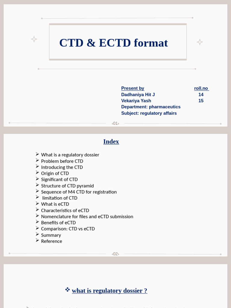 CTD & ECTD Format Final | PDF | Pharmacology | Pharmacokinetics