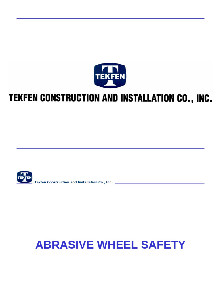 Abrasive Wheel Safety Guidelines | PDF | Grinding (Abrasive Cutting ...