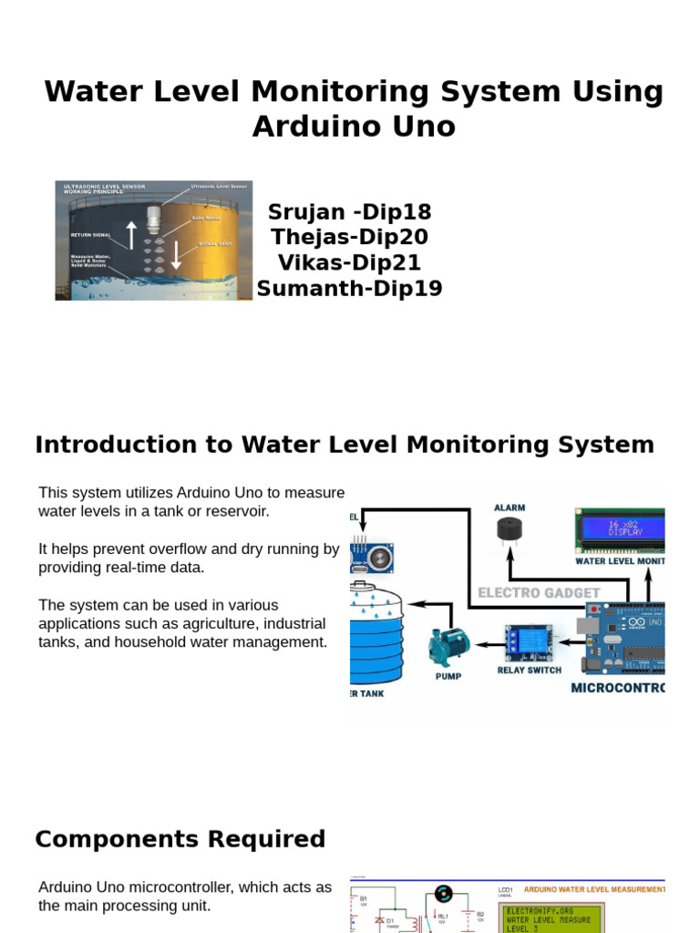 Arduino Water Level Monitoring System | PDF