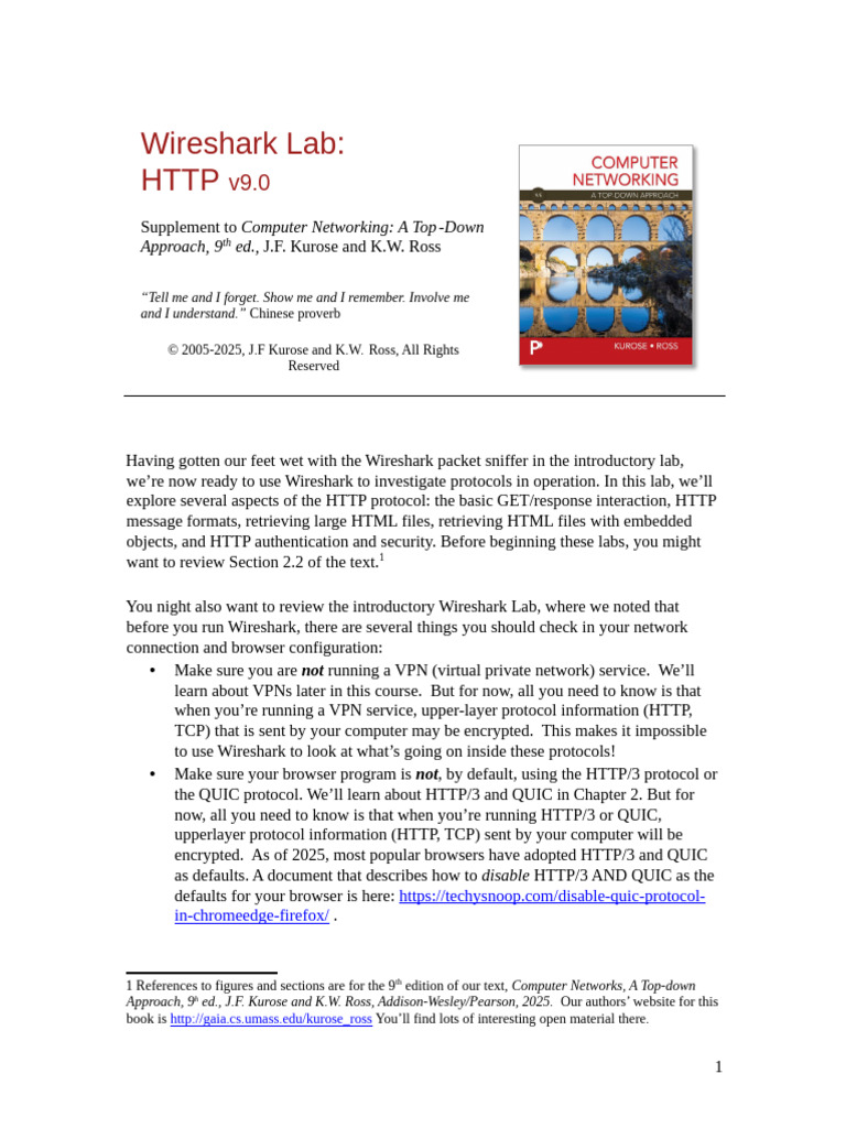 Chapter 2 - EDITABLE - Wireshark - HTTP - v9.0 | PDF | Networking ...