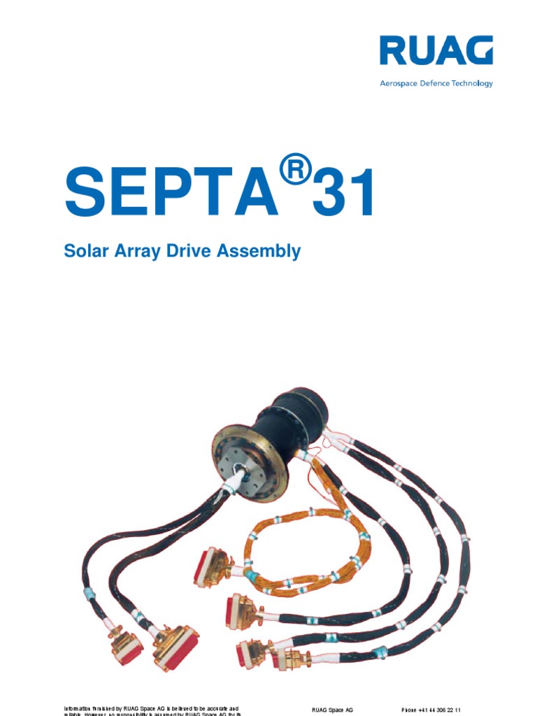 Datasheet Septa 31 Ruag Electrostatic Discharge Relay