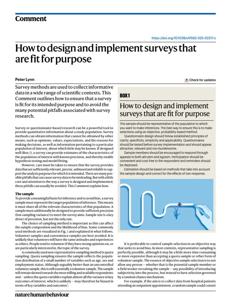 Designing Effective Surveys for Research | PDF | Sampling (Statistics ...