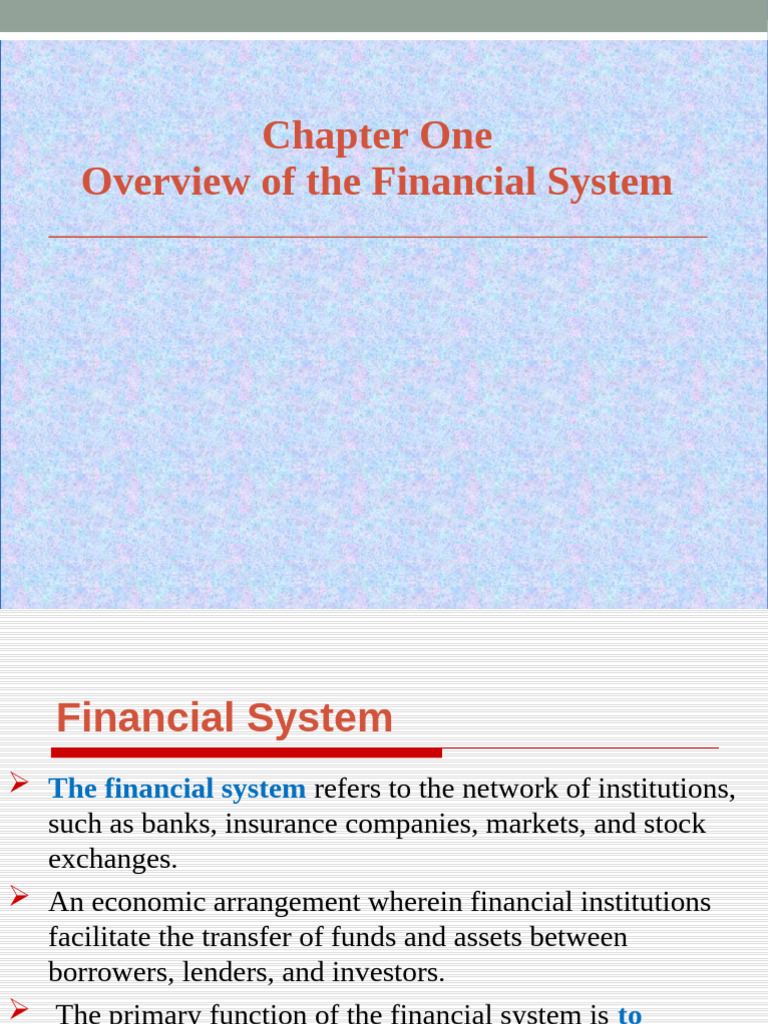 Overview of the Financial System | PDF | Financial Markets | Stocks