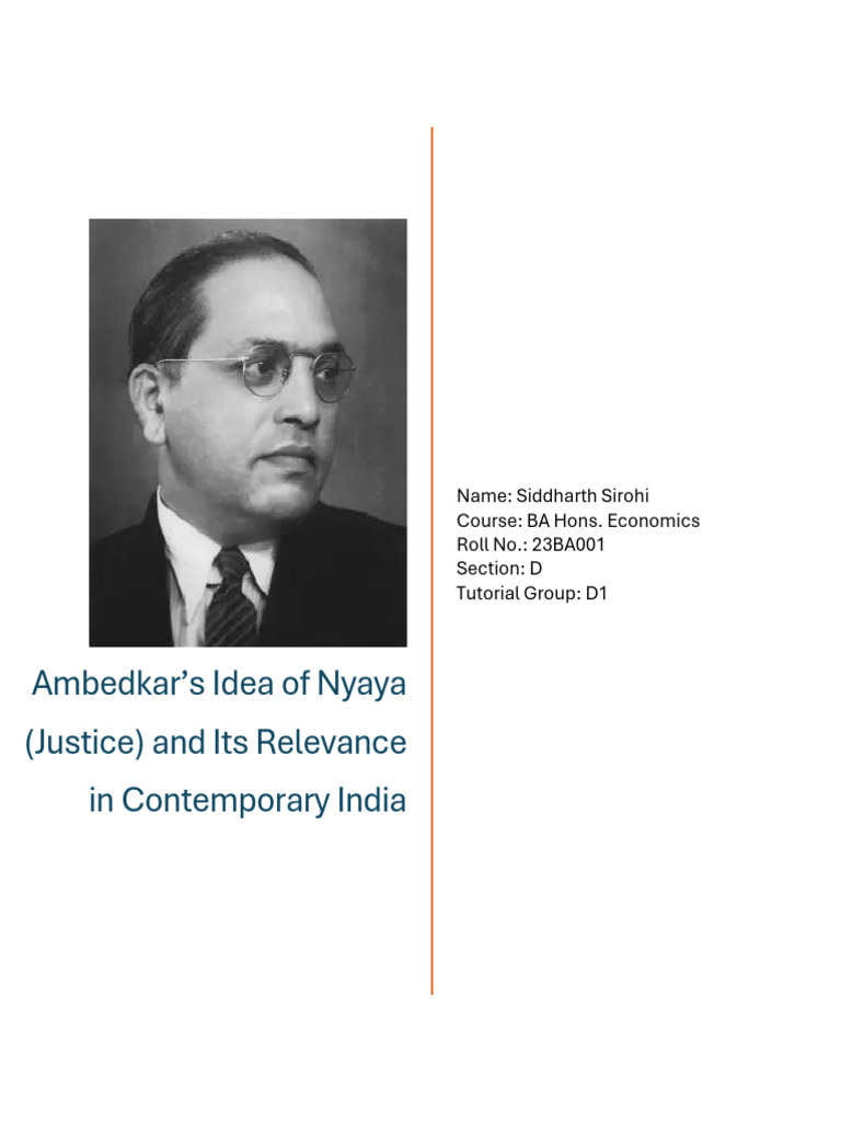 Ambedkar's Justice Concept in India | PDF | Justice | Crime & Violence