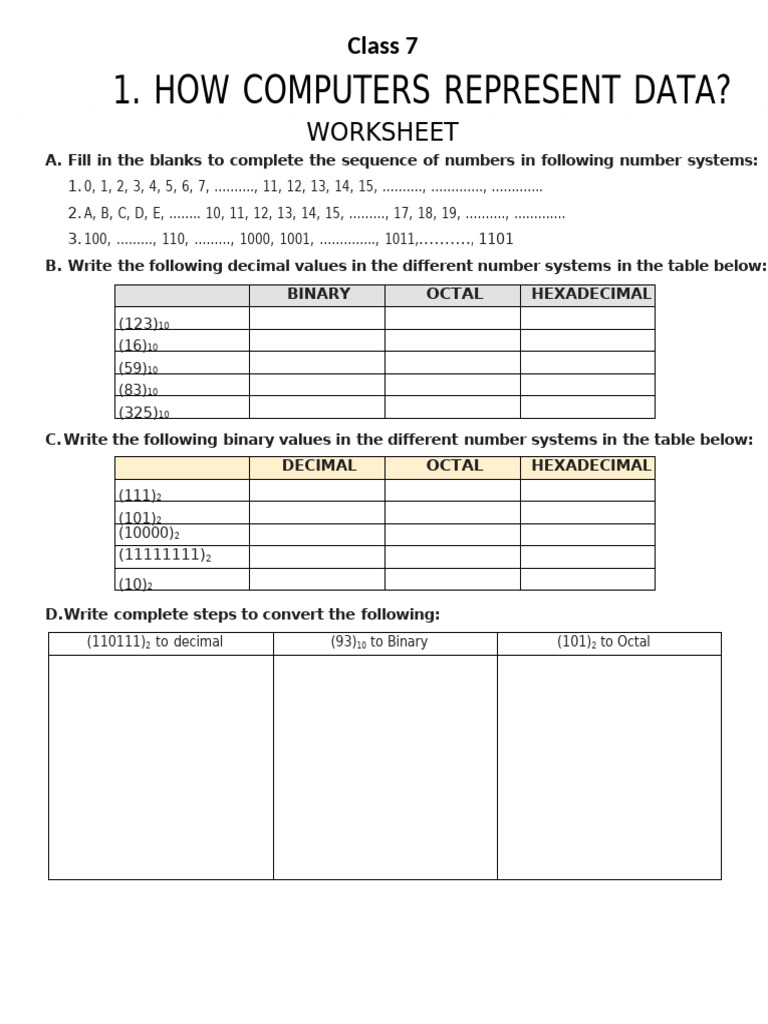 Class-7 Assignment Booklet Comp 2025-26 | PDF | Artificial Intelligence ...