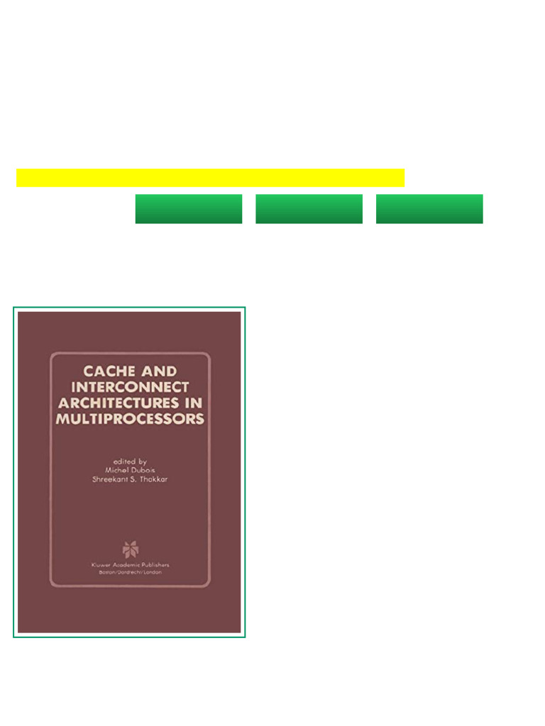 (Ebook) Cache and Interconnect Architectures in Multiprocessors by ...