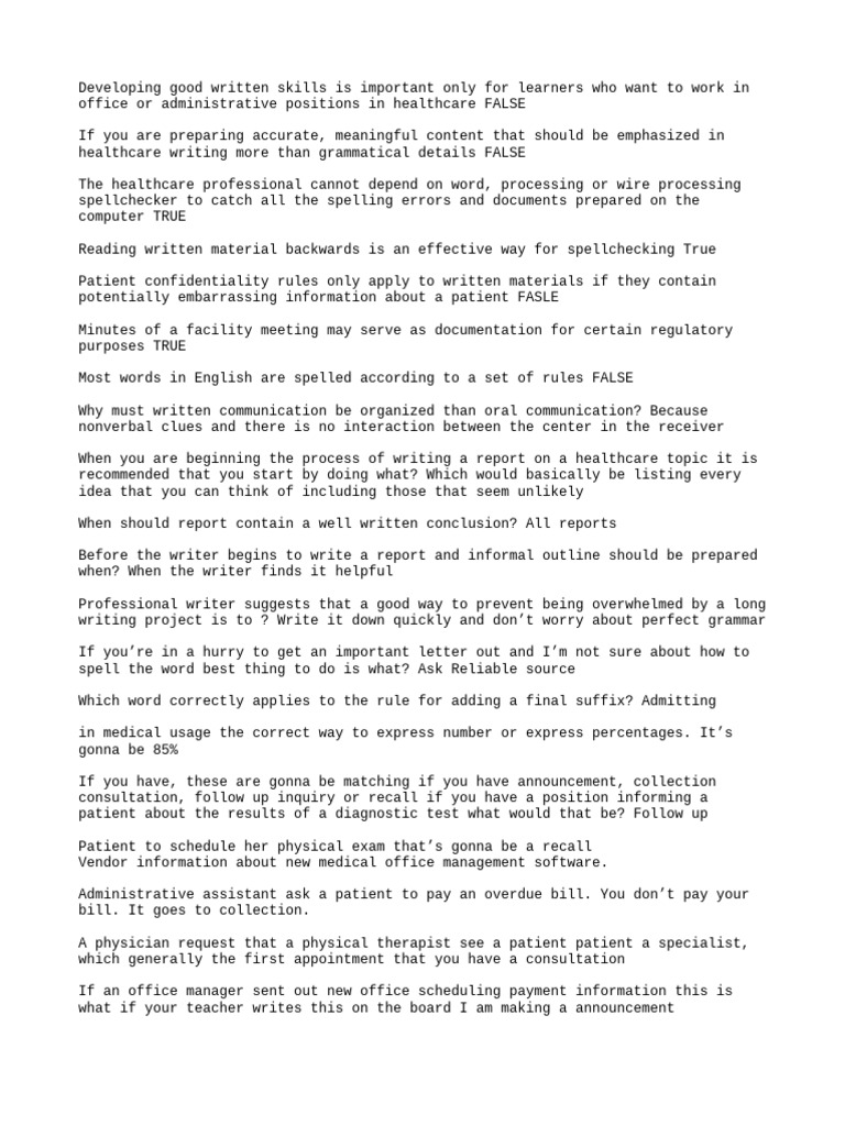 Essential Healthcare Writing Skills Guide | PDF | Health Care ...