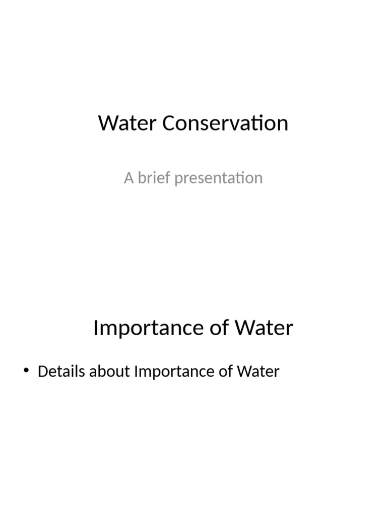 Water Conservation | PDF
