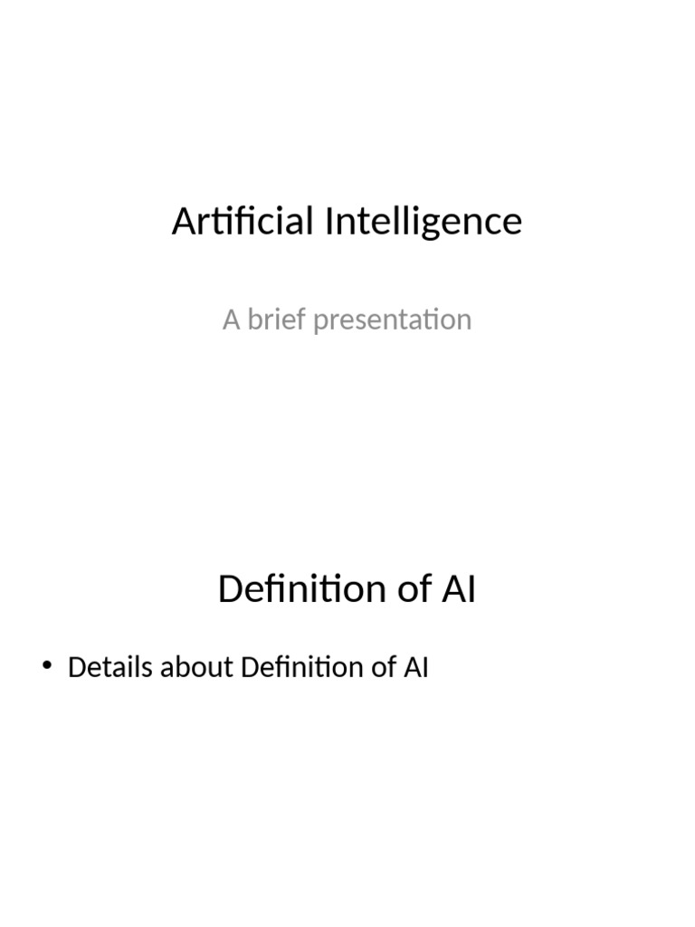 Overview of Artificial Intelligence Concepts | PDF