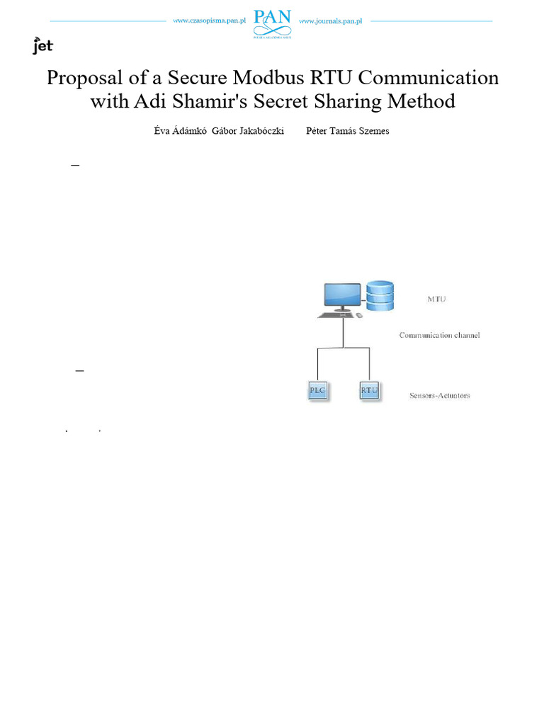 Secure Modbus RTU Communication Protocol | PDF | Programmable Logic ...