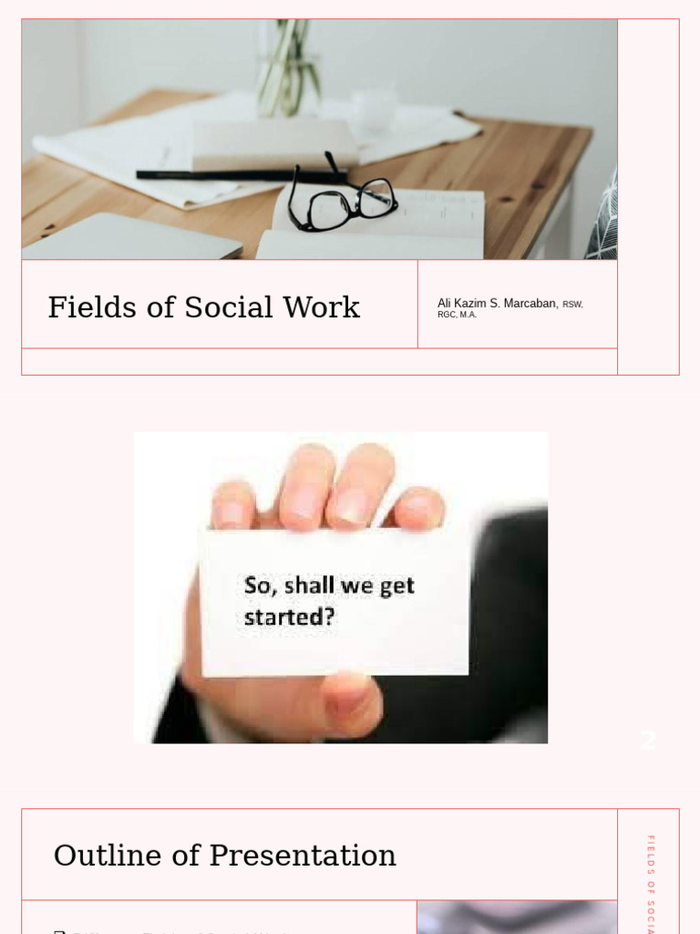 Overview of Social Work Fields | PDF | Social Work | Parole